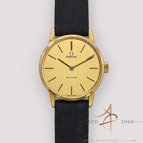 Omega De Ville Ref. 511.0543 18K Gold Vintage Quartz Dress Watch Box Receipt