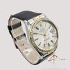 Rolex Datejust 16013 Silver Dial Custom Crystal Bezel Vintage Watch (1984)