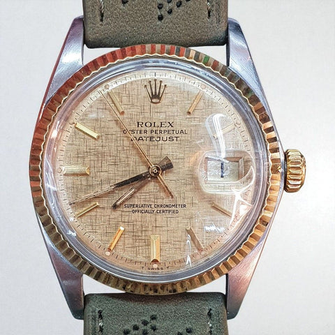 Rolex Datejust 1601 Linen Dial Vintage Watch (1978)