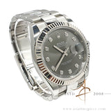 2024 LNIB Rolex Datejust 41 Ref 126334 Diamond Slate Dial on Oystersteel Bracelet