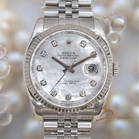 Rolex Datejust 116234 Mother of Pearl Diamond Dial on Jubilee Bracelet (2009)