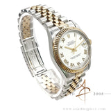 Rolex Datejust Midsize 68273 White Roman Dial No Pinhole (1997)