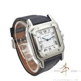 Cartier Santos Carree 2960 White Spider Dial Automatic Vintage Watch (1980s)
