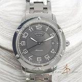 2016 Hermès Clipper CP2.810 39mm Grey Dial Stainless Steel Classic Watch