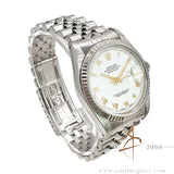 1989 Rolex Datejust Ref 16234 White Roman Dial Vintage Watch Box Cert (1989)