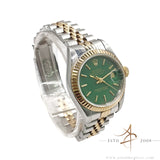 Rolex Datejust Ladies 69173 Custom Green Dial No Pinhole (1993)
