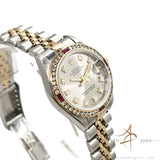 Rolex Datejust Ladies 69173 Diamond Silver Dial Diamond Bezel (1996)