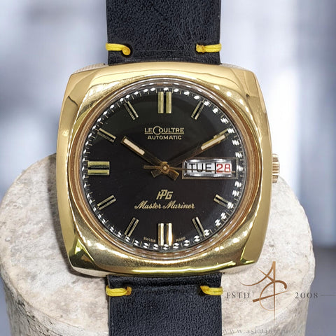 LeCoultre Master Mariner HPG 14K Gold Electroplate Automatic Day Date Vintage Watch