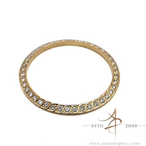For Rolex Custom Gold Diamond Bezel 34mm