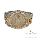 Unpolished 1991 Rolex Datejust 16233 Houndstooth Diamond Dial