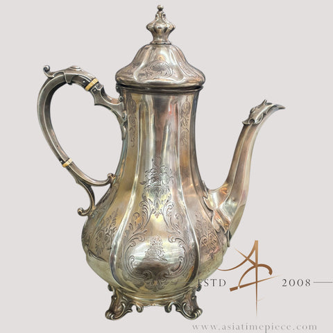 Antique Victorian Sterling Silver Coffee Pot – Edward & John Barnard, London c.1853–54