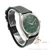Rolex Date Ref 1501 Custom Green Dial Engine Turned Bezel Vintage Watch (1967)