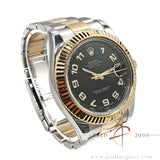 Rolex Datejust II Ref 116333 Black Arabic Dial Rolessor on Oyster Bracelet (2009)