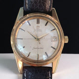 Vintage Omega Seamaster Crosshair Gold Cap Watch 34mm