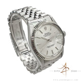 Rolex Datejust 16014 Silver Tapestry Dial Vintage Watch (1979)