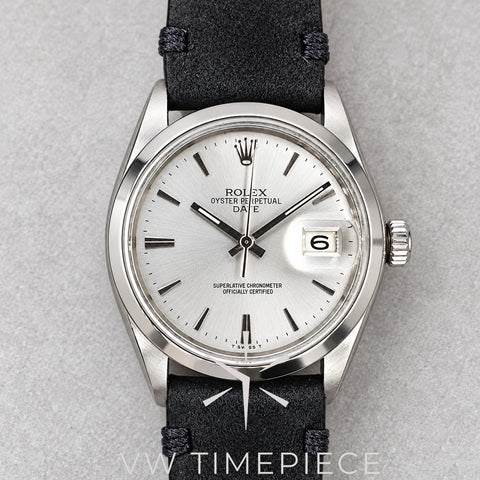 Rolex Date 1500 Silver Dial Automatic 34MM Vintage Watch (1970)