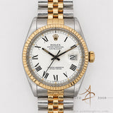 1983 Rolex Datejust 16013 White Buckley Dial Vintage Watch with Certificate & Box
