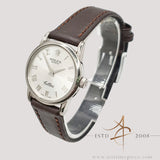 Rolex Cellini 6111 in 18K White Gold Silver Roman Dial Quartz 25mm
