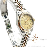 Rolex Datejust Ladies 69173 Champagne Tapestry Dial Vintage Watch (1989)