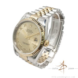 Rolex Datejust 16233 Champagne Roman Dial No Pinhole (1994)