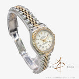 1989 Rolex Datejust Ladies 69173 White Diamond Dial & Custom Diamond Bezel