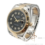 Rolex Datejust II Ref 116333 Black Arabic Dial Rolessor on Oyster Bracelet (2009)