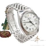 1984 Rolex Datejust 16014 White Buckley Dial Vintage Watch with Certificate & Box