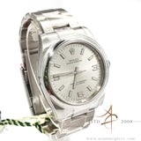 New Old Stock 2015 Rolex Oyster Perpetual 34 Ref 114200 Silver Dial
