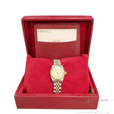 1989 Rolex Datejust Ladies 69173 Champagne Tapestry Dial Box & Certificate