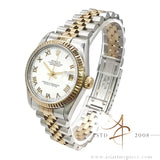 Rolex Datejust Midsize 68273 White Roman Dial No Pinhole (1997)