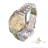 1996 Rolex Datejust Ladies 69173 Diamond Champagne Dial No Pinhole