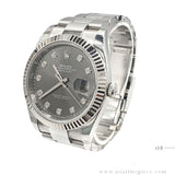 2024 LNIB Rolex Datejust 41 Ref 126334 Diamond Slate Dial on Oystersteel Bracelet