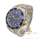 Rolex Submariner Blue 16613T 16613 Gold Steel SEL No Pinhole (Year 2004)