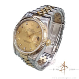 1990 Rolex Datejust 16233 Champagne Diamond Dial Box Cert