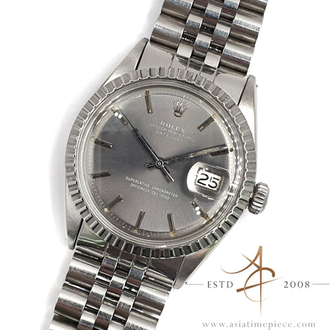 [Rare] 1972 Rolex Datejust 1603 Grey Sigma Dial Vintage With Cert
