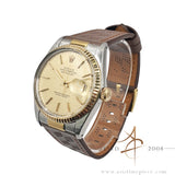 Rolex Datejust 16013 Champagne Linen Dial Vintage Watch (1983)