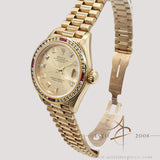 Rolex 69178 President Lady Datejust Diamond Champagne Dial in 18K Gold (1990)