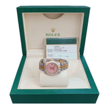 Rolex Datejust Pink Coral Stone Diamond Watch (2008)