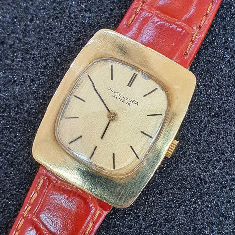 Favre Leuba 18k Gold Vintage Winding Watch 28mm