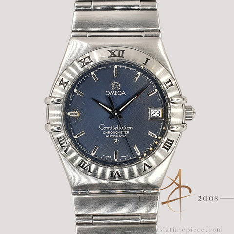 Omega Constellation Ref. 368.1201 Waffle Blue Dial Automatic 35MM Steel Bracelet