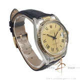 1982 Rolex Datejust 16013 Champagne Buckley Dial Vintage Watch with Certificate & Box