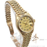 Rolex Lady Datejust 26 Ref 69178 Diamond Dial in 18K Gold (1984)