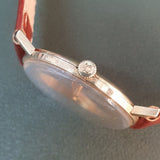 Omega Vintage Watch Gold Filled Linen Dial 33mm