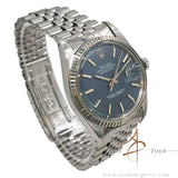 Rolex Datejust 1601 Matte Blue Dial Vintage Watch (1974)