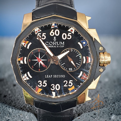 Corum Admirals Cup Leap Second 895.931.91/0001 AN32 in 18K Rose Gold 48MM