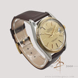 1987 Rolex Datejust 16013 Champagne Computer Dial Vintage Watch