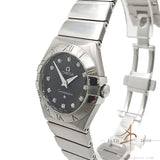 2017 Omega Constellation 123.10.27.60.51.001 Black Supernova Diamond Dial in 27MM Ladies