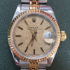 Rolex Datejust Ladies 69173 Linen Dial Vintage Watch (1988)