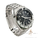 2018 Rare Omega Seamaster 21530442201001 GMT Planet Ocean 600M Black White in 43.5 mm