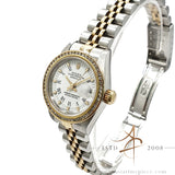 Rolex Datejust Lady Ref 69173 White Roman Dial Custom Diamond Bezel (1994)